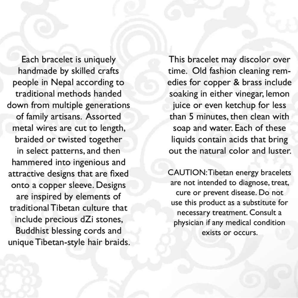 Traditional Nepalese Healing Ribbon Cuff Bracelet Mixed Metal Copper Fair Trade - Picture 3 of 3